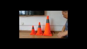 『Ymt.bhd』Portable Traffic Cone | Stretchable & Foldable Design | Reflective Waterproof Fabric | Anti-Aging & Heat-Resistant | Sturdy Base | LED Light Optional 折叠路锥