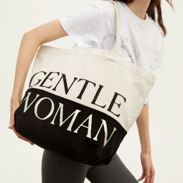 กระเป๋าทูโทน GENTLEWOMAN รุ่น SAFARI SENSATION CORDUROY TOTE