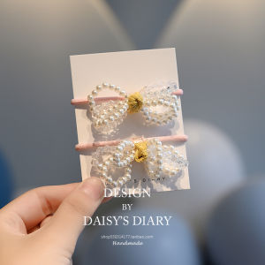Pearl Bows Girls Headdress Kids like Rubber Band Hair Tie Harmless Hair Elastic Princess Hair Accessories Hair Rope Hair Rope
