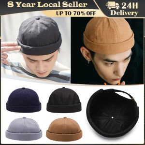 Vintage Mens Summer Cotton Brimless Skullies Cap Street Portable Docker Hats Multipurpose Beanie Hat Hip Hop Hats Japanese Ins