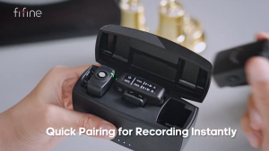 Fifine M9 Dual Wireless Mic Black  ไมค์ไร้สาย by Pro Gadgets