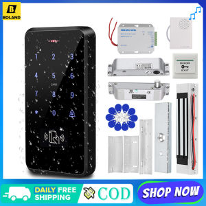 Boland ชุดระบบควบคุมการเข้าออกประตู IP68แป้นควบคุมการเข้าออกด้วย RFID กลางแจ้งกันน้ำ + แหล่งจ่ายไฟ + ล็อคการตีแม่เหล็กไฟฟ้า