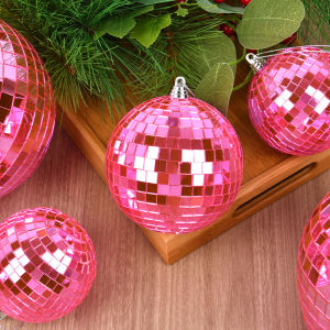 Christmas Reflective Pink Mirror Ball Characteristic Pendant Home Decoration Decoration Supplies Shopping Window Dress up Pendant
