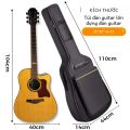 Túi Đựng Đàn Guitar Acoustic 41 Inch Có Dây Đeo Vai Có Thể Điều Chỉnh Kép Vỏ Đàn Guitar Bao Gồm Capo Và 5 Phím - Bảo Vệ Chống Đệm. 