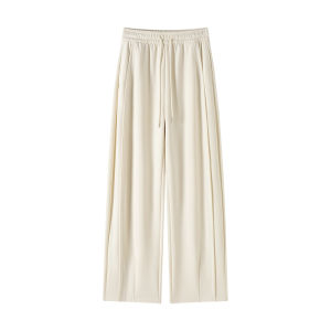 Miiow | High Waist Wide Leg Pants Straight Cut Thin Linen Casual Loose Drapey Summer New Arrival Womens Fashion Straight Tube Trousers