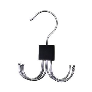 Multi functional rotatable six claw hook coat and hat hanger scarf and belt storage rack door hanger hook