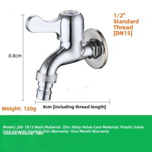 Heavy-duty Durable 304 Stainless Steel & All Copper Faucet for Washing Machine and Mop Basin