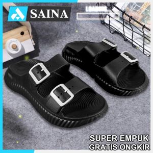 Sandal Pria Kekinian Strap 2 Premium Dewasa Cowok EVA Sepatu Sendal Slide Casual Fashion Anti Slip Empuk