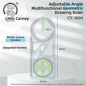 MONLEYTA | Rotatable Multifunctional Drawing Ruler For Primary And Secondary School Mathematics Geometry Shapes High School Geometry Set