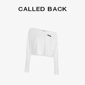 CALLED BACK | Slim Lightweight Tactile T-Shirt Off-Shoulder Asymmetric Style