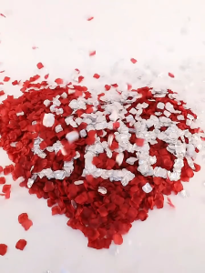 DINOSO 100Pcs Artificial Rose Petals Fake Flower Kelopak Bunga Mawar Palsu / Kelopak Buatan Sintetis Untuk Dekorasi Pesta Pernikahan Ulang Tahun Valentine Wedding Proposal