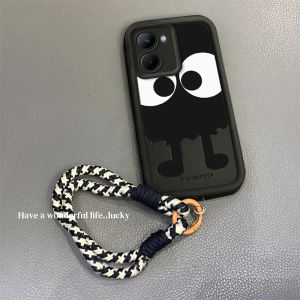 casing hp Vivo Y18 terbaru 2025 Mata yang besar Bola batubara hitam kecil Kartun