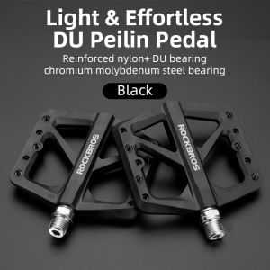ROCKBROS Bicycle Pedals Comfortable Nylon Road Bike Pedals Sealed DU Bearing MTB Pedals Cycling Accessories