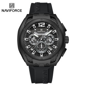NAVIFORCE Luxury Original Watches For Men Casual Sport Chronograph Alarm Quartz WristWatch Silica Strap Date Clock