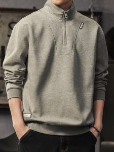 Men Casual Half-Zip Heavyweight Sweater Pullover