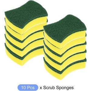 10pcs Magic Cleaning Sponges Double-sided Reusable Kitchen Sponge Wipes Pan Pot Dishwashing Scouring Pads Brush Clean Tools