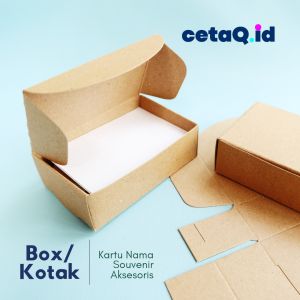[Isi 5 pcs] Box Packaging Kotak Kartu Nama/Souvenir/Aksesoris Kertas Kraft 95 x 3 x 6 cm