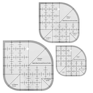 Non Slip Curved Corner Cutter Ruler Acrylic DIY Crafts Patchworks Sewing Template Household Patchworks Tool Sewing Supplies