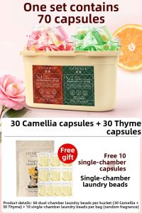 LYCOCELLE Eucalyptus Essential Oil Laundry Pods with Long-lasting Fragrance and Antibacterial Properties
