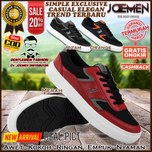 [TERBARU] Sepatu Sneakers Pria Premium Sepatu Fashion Formal Kets Sepatu Kasual Casual Awet Ringan Empuk Nyaman Olahraga Joging Sport Badminton Gym Slip on Pria Cowok Cowo Laki Laki Dewasa Remaja Kekinian Distro Keren Terbaru Murah Import 2023 J71