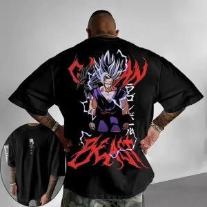 Bandai | 2026 Fashion Dragon Ball Summer Mens T-shirt Japanese Anime Beast Gohan 3D Printed Y2K Harajuku Boys Trendy Short Sleeve