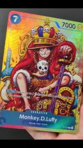 Bandai | DIY Proxy One Piece TCG English P-043 Monkey.D.Luffy Convention Promo 2024 Blue Anime Game Collection Card Toy