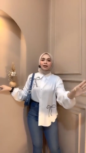 GLAUDY KEMEJA RAYON TWIIL POLOS KEMEJA PITA PAYET