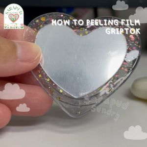 (พร้อมส่ง) GRIPTOK กระจก รูปหัวใจ แต่งเรซิ่น กลิตเตอร์ กริ๊ปต๊อก ที่ยึดมือถือ (GT)