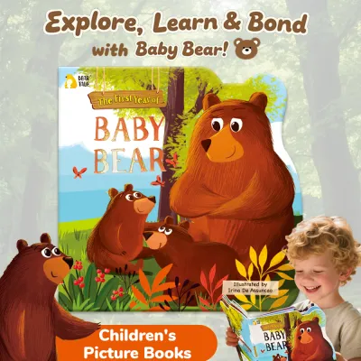 BEAR TALE Childrens Book The First Year of Baby Bear Cute Animal Storybook for Kids