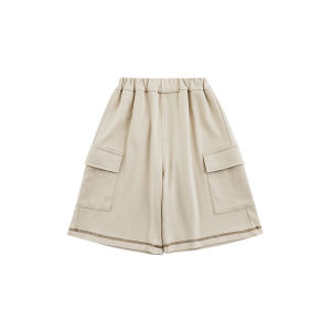 Cute Cartoon Letter Print Short Sleeve T-Shirt And Loose Casual Workwear Shorts Set for Boys Summer Collection Kids Clothing