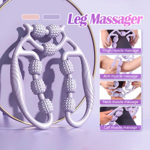 Leg Massager  9 Wheels Massage Roller Foam Roller Muscle Relaxer Hand Skinny Leg Massage 9 Roller Neck Massage Roller Alat Urut 9轮按摩仪