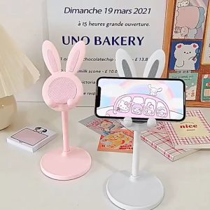 Creative Macaron Phone Holder Universal Telescopic Portable Phone Holder Adjustable Foldable Cute Bunny Phone Holder