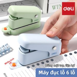 deli | Dụng Cụ Đục Lỗ 6 Lỗ Cho Giấy Lỏng Lẻo