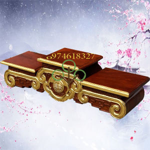 Tam sơn thờ gia tiên cong chiện rát vàng gỗ hương kê bát hương