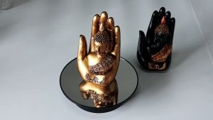 Tượng bàn tay phật (nhiều mẫu) cao 20cm. trang trí tiểu cảnh bonsai ghép lũa để bàn trà phòng khách bàn làm việc trên ô tô…