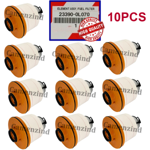 10Pcs Fuel Diesel Filter Element Kit 23390-0L070 23390-OL070 233900L070 for Toyota Hilux Revo Fortuner SR5 M70 M80 2015 2016