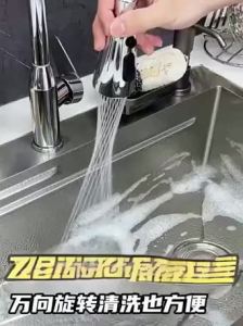 Kitchen Sink Pressurized Anti-Splash Faucet High Pressure Water Saving Tap Extension 360° Rotatabl