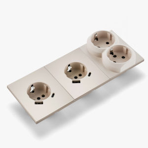 Skin Sensation USB A+C Wall Socket Power Sockets Embedded Integrated Panel Skin Feel Paint DIY Combination Embedded Paint Socket