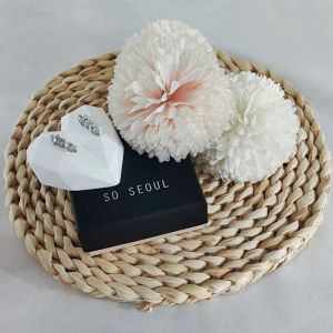 SO SEOUL Gleam Sparkle Triangle Square Marquised Cut Diamond Simulant Stud Earrings