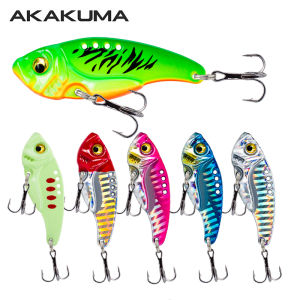AKAKUMA | 6PC Fishing Lure 3/5/7/10/15/20g Sinking VIB Hard Crankbait Metal 3D Eyes Casting Lure Spinner Blade Baits with Treble Hook