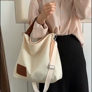 Korean Women Girl Casual Shoulder Crossbody Handbag Canvas Vintage Tote Handbag Sling Woman Beg Perempuan Wanita Ladies
