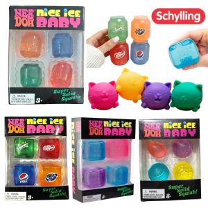 Schyling NeeDoh Nice Ice Baby Squish Ball Soft Squeeze Fidget Toy Anti Anxiety Stress Relief Sensory Toy For Adults