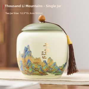 Sealing Tea Canister Ceramic Large