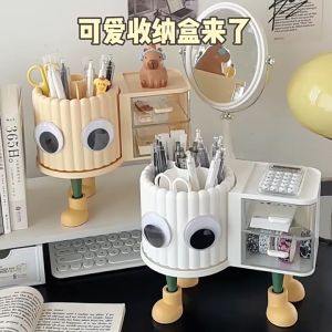 O-KAY tempat makeup kosmetik Dengan Laci Anti Debu Tempat rak makeup kosmetik  / Tempat Penyimpanan Dengan Tutup Storage Organizer Drawer Cosmetic Box Storage Holder Pena Pencil Kosmetik