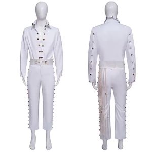 2024 In Stock White Presley - Elvis Presley Cosplay Suit Cosplay Halloween Mens Clothing Wholesale