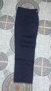 Quần bảo hộ lao động nam  quần lao động nam túi hộp màu xanh đen có dây thắt ống quần vải kaki 31