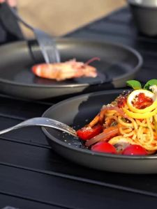 BISINNA | BISINNA Camping Plate Lightweight Tableware Aluminum Alloy Cookware For Outdoor Backpacking Picnic Camping Supplies