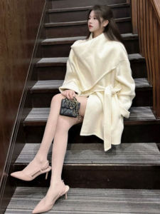 CHANGTONG | Rich Lady Style Double-faced Wool Coat Spring