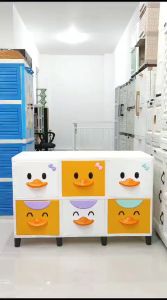 LEMARI PAKAIAN PLASTIK KARAKTER LEMARI BEBEK CLUB ALFA DUCK [CLBBOX]