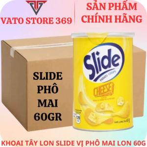 Bánh lát khoai tây SLIDE vị phô mai lon 60g